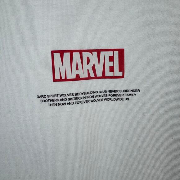 Darc Sport x Marvel Wolverine 'Still Standing' White Graphic Tee (410/1000) Sz L - Picture 8 of 9